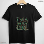 Beautiful I Am A May Girl Emerald Green Birthstone Themed V-Neck T-Shirt For Women