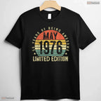 50 Year Old Vintage Born In May 1976 50th Birthday Classic Apparel T-Shirt