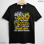 Gorgeous May Sunflower Girl Queen Born In May Spring Celebration Birthday T-Shirt