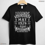Awesome 50th Birthday For Men Legends Were Born In May 1976 Vintage Retro T-Shirt