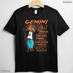 Smart Gemini Girl Knows More Than She Says Black Women's May Birthday T-Shirt Gift