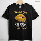Fierce Black Taurus Queen Zodiac Apparel Women's May Birthday Celebration T-Shirt