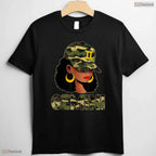 Black Gemini Queen Camouflage Zodiac Sign Born In May Birthday T-Shirt Gift