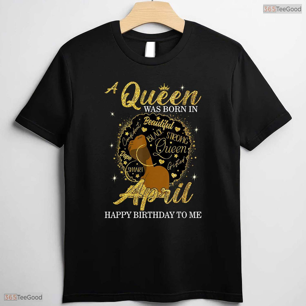 A Beautiful Queen Was Born In May Birthday T-Shirt For Black Women And Girls