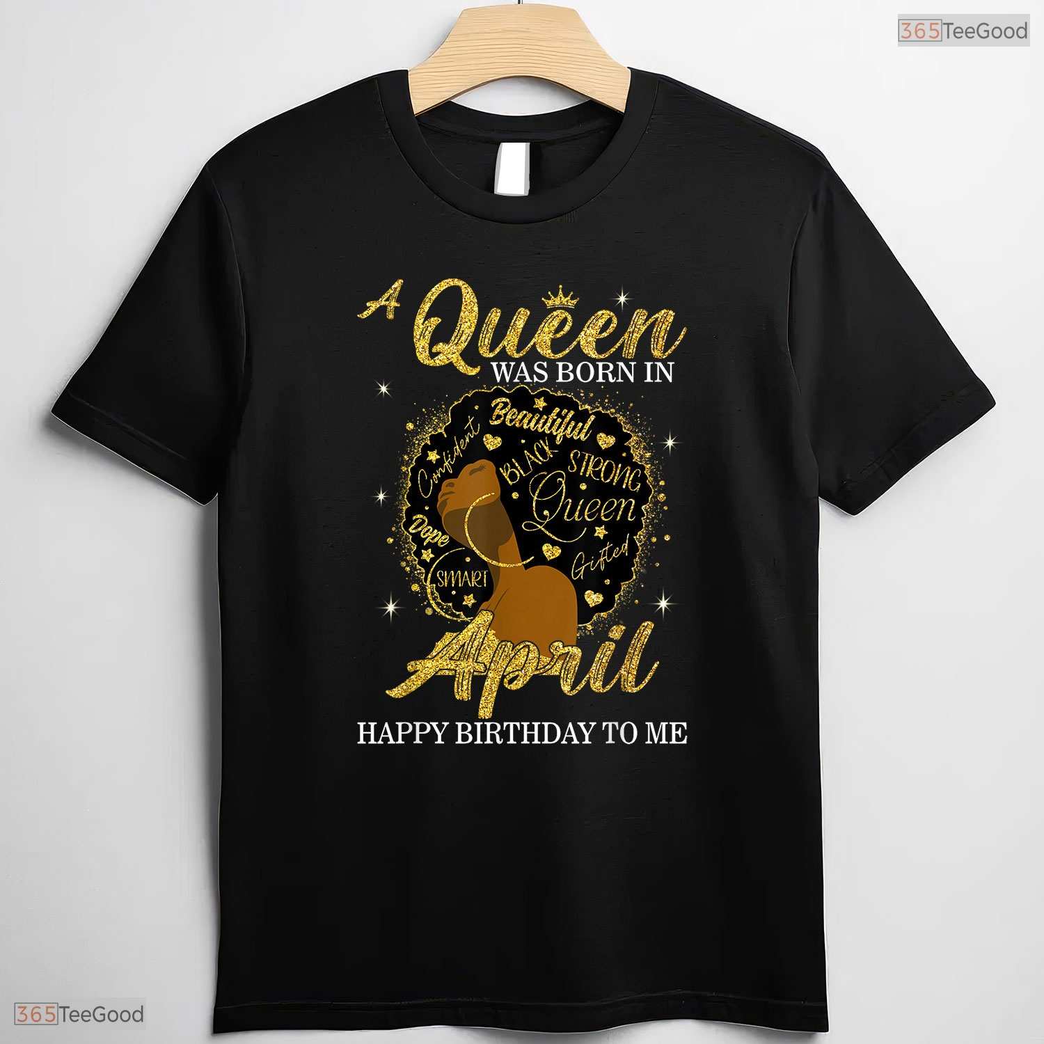A Beautiful Queen Was Born In May Birthday T-Shirt For Black Women And Girls