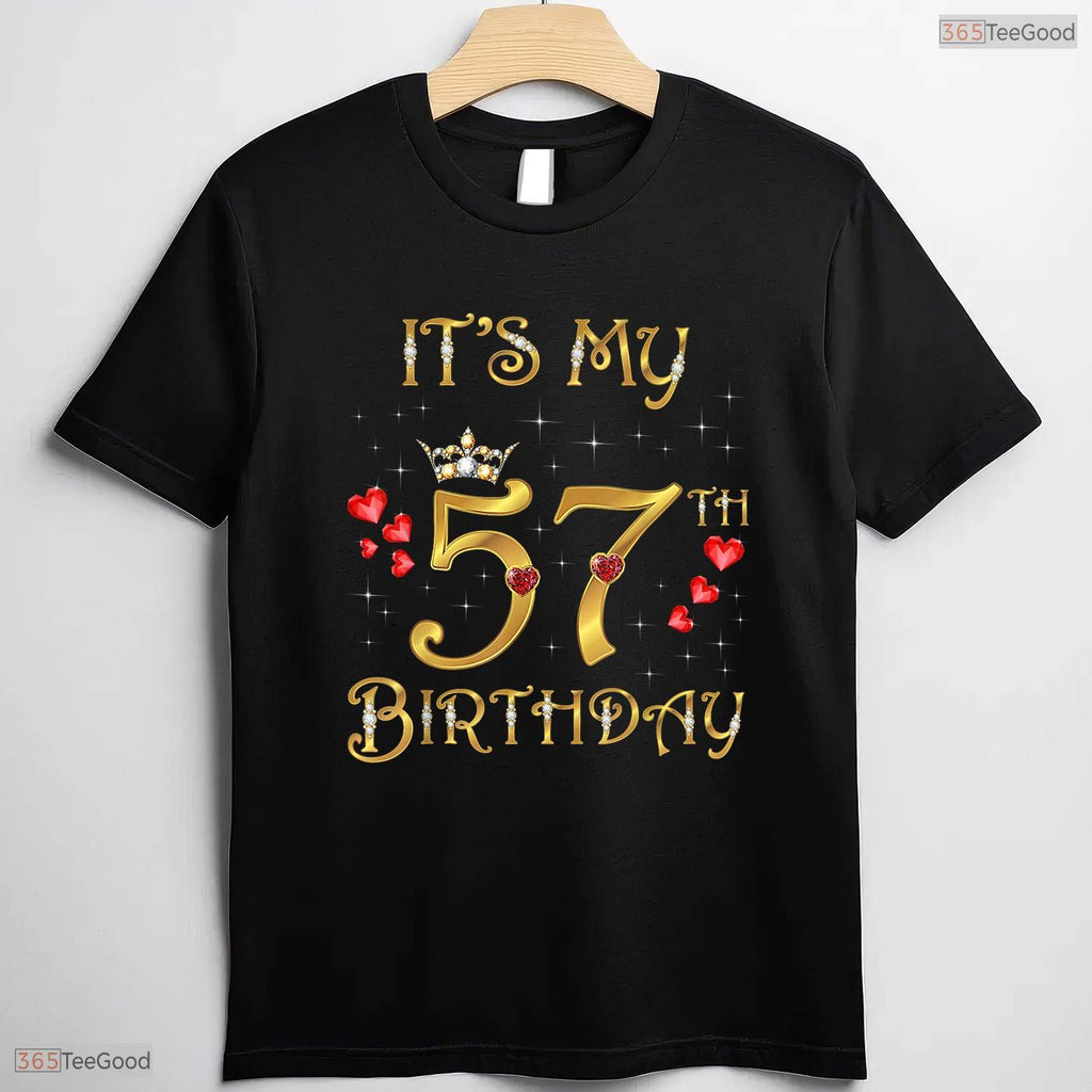 It Is My 57th Birthday Queen Milestone May Birthday Celebration Shirt For Her