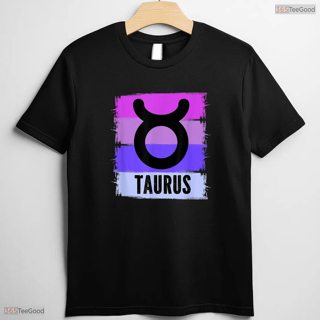 Colorful Taurus Queen Zodiac Sign T-Shirt Unique May Birthday Apparel Gift