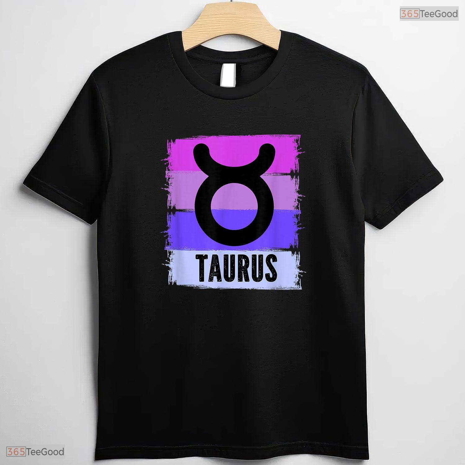 Colorful Taurus Queen Zodiac Sign T-Shirt Unique May Birthday Apparel Gift
