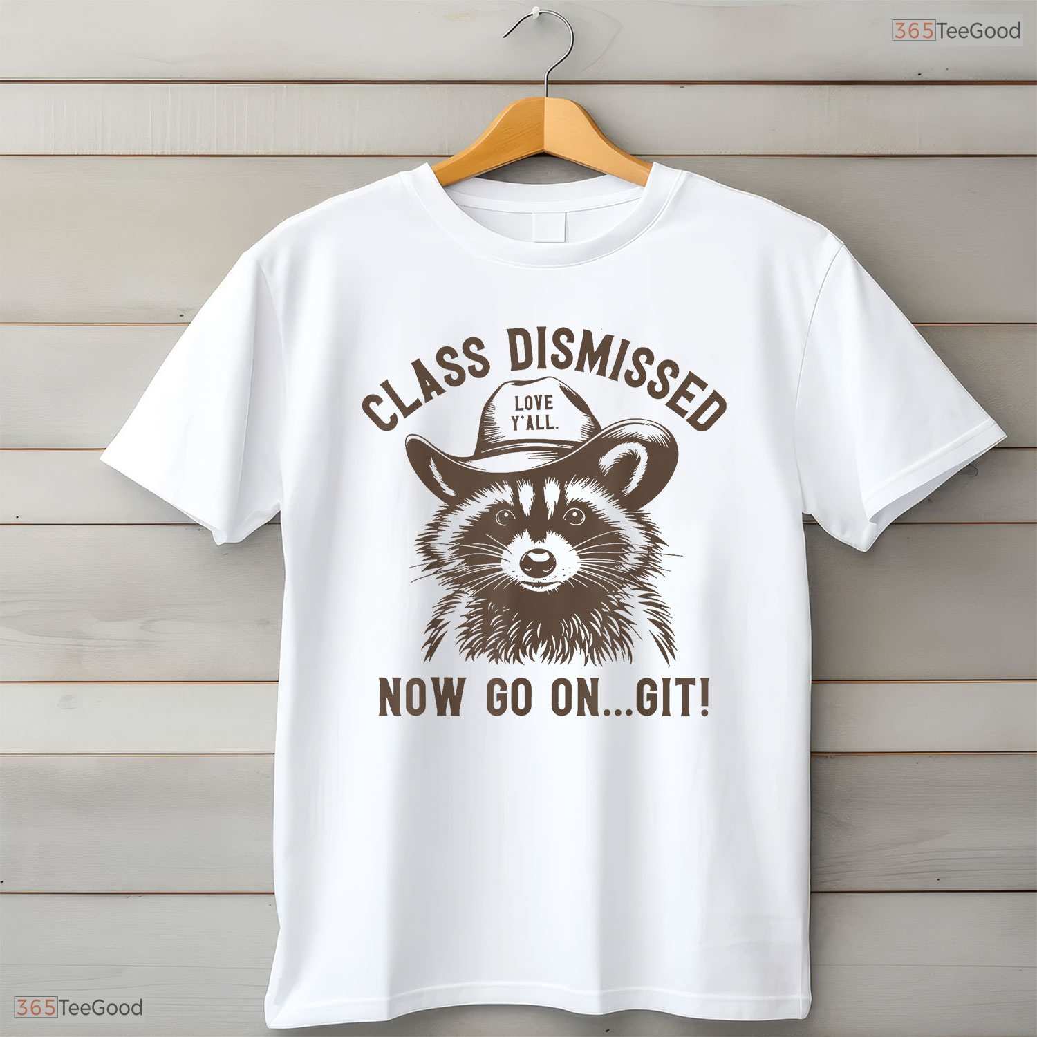 Funny Raccoon Class Dismissed T-Shirt- School's Out May Birthday Party Shirt