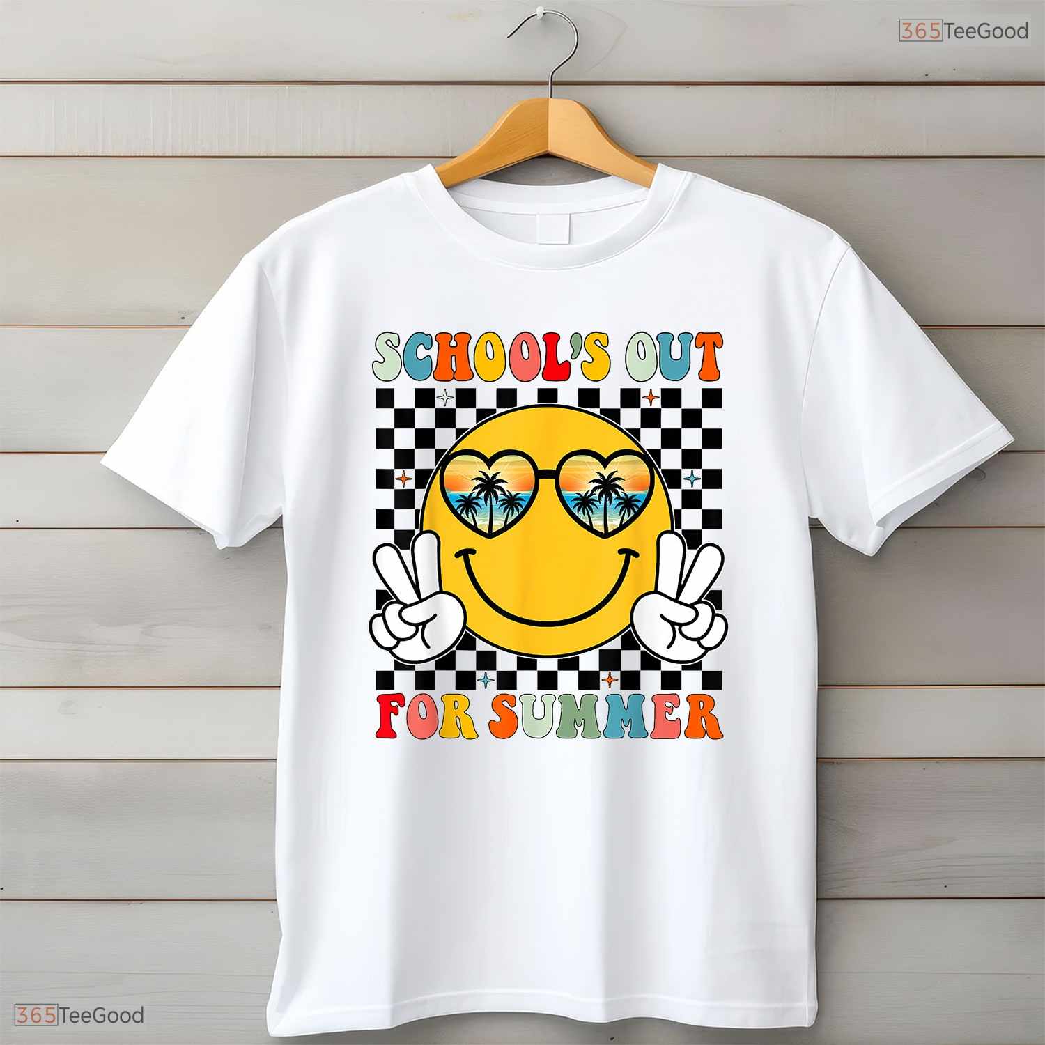Retro School's Out Summer Break T-Shirt- Teacher May Birthday Shirt For Adults