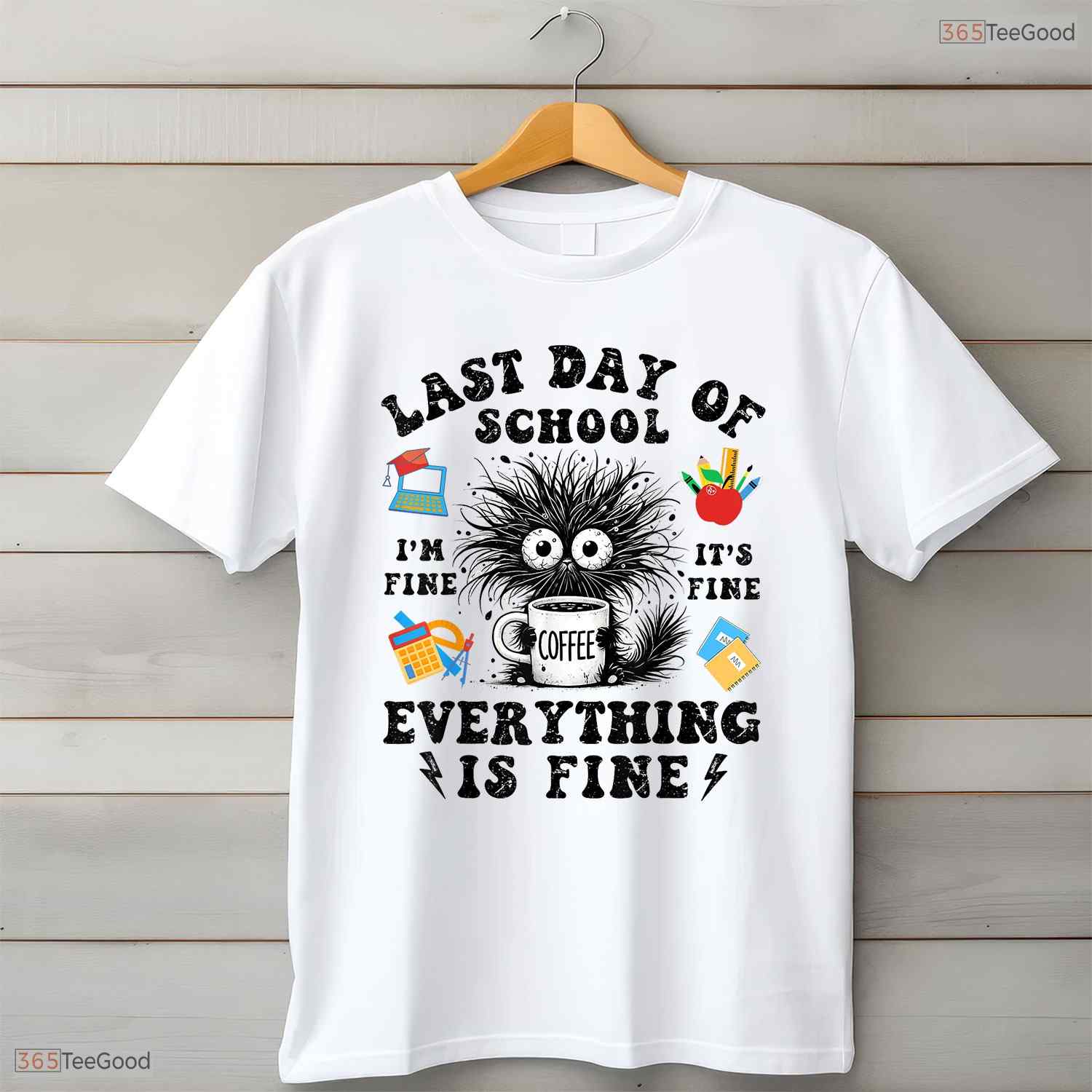 I Survived The School Year Funny Cat T-Shirt- Adult May Birthday Shirt Gift