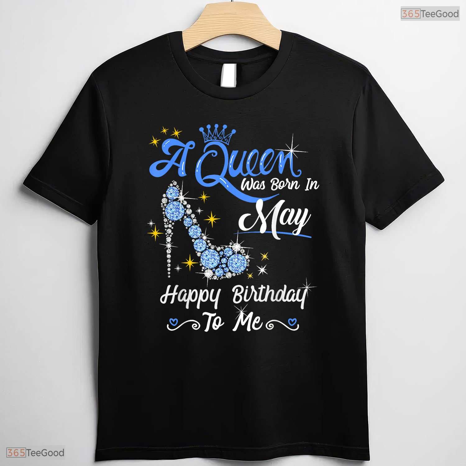 Happy Birthday To Me High Heel T-Shirt- Queen Born In May Birthday Shirt