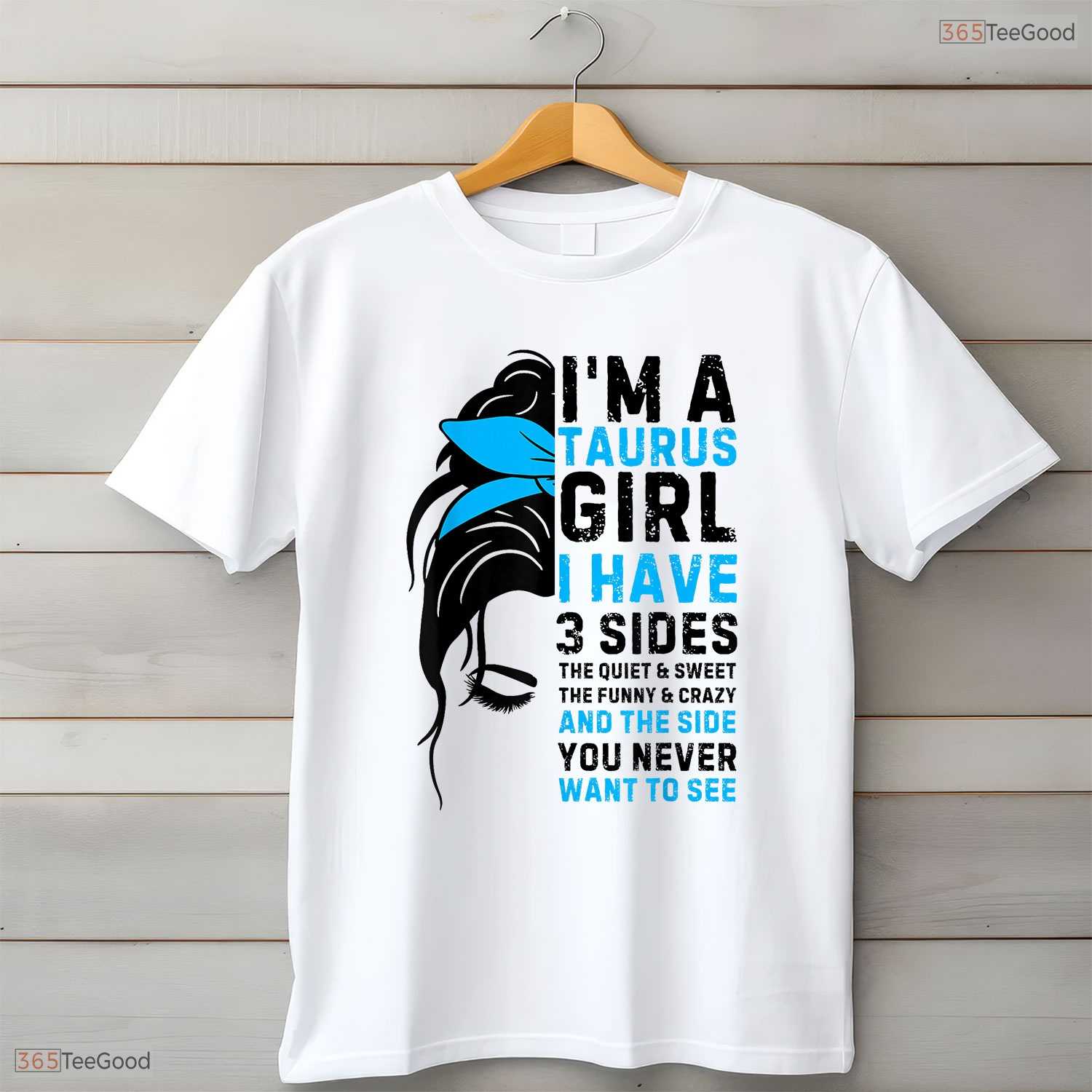 Taurus Girl Zodiac Sign Horoscope T-Shirt- Unique May Birthday Apparel Gift