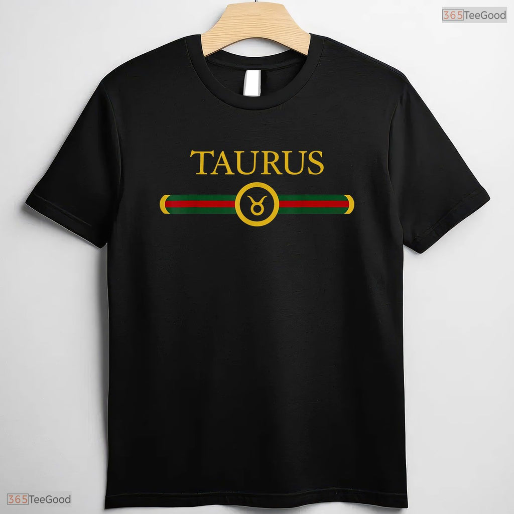 Graphic Art Taurus Zodiac Sign T-Shirt- Unique May Birthday Apparel For Her