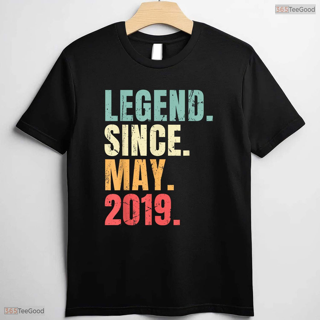 Retro Legend Since May 2019 T-Shirt- Unique May Birthday Celebration Apparel