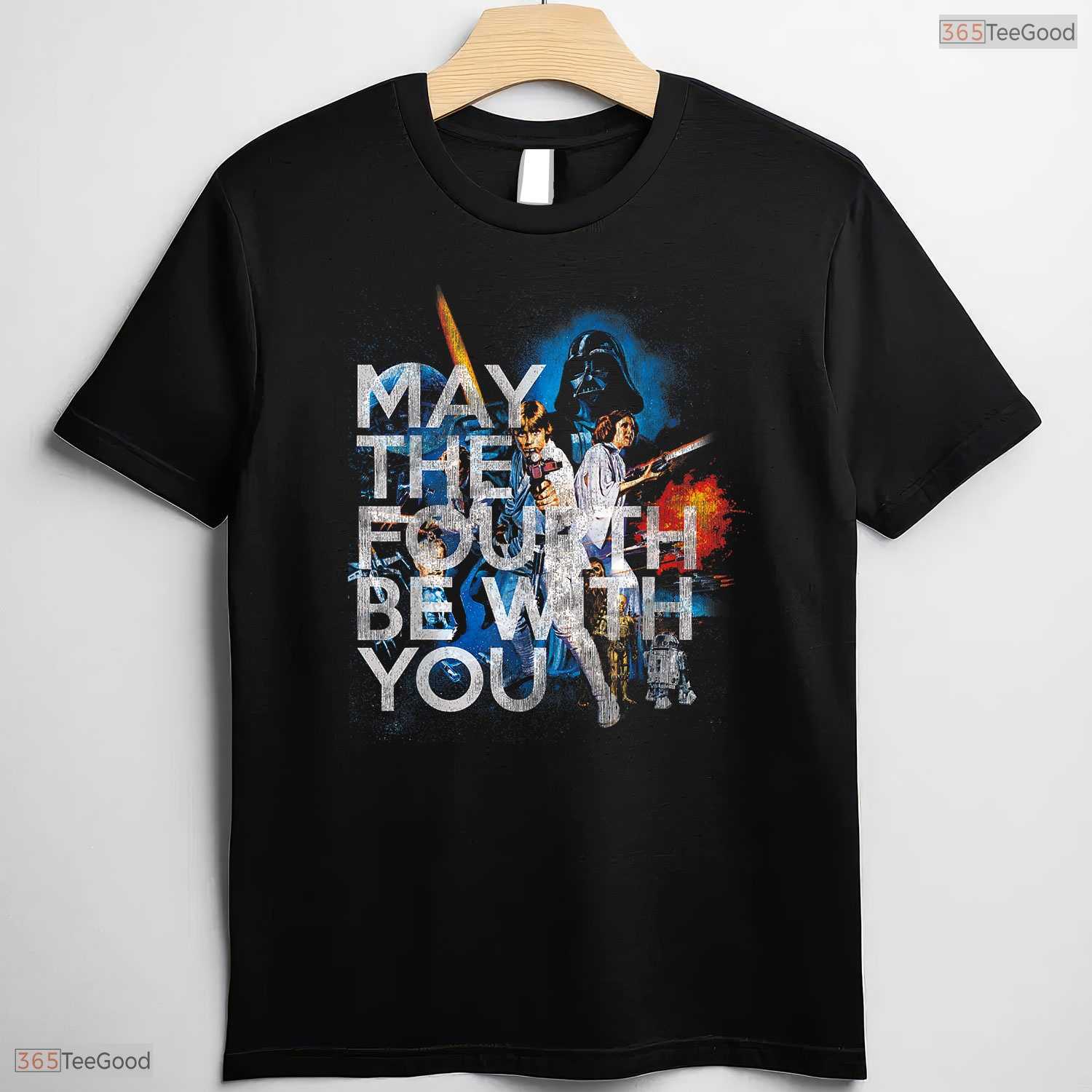 Vintage May The Fourth Be With You Sci Fi Movie May Birthday T-Shirt Idea