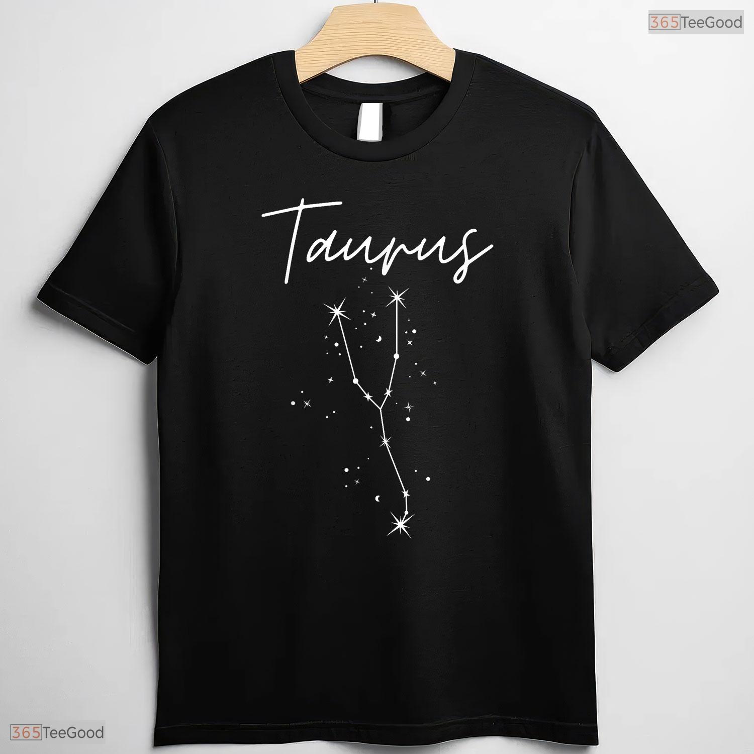 Taurus Zodiac Sign Horoscope T-Shirt- Unique May Birthday Shirt For Adults