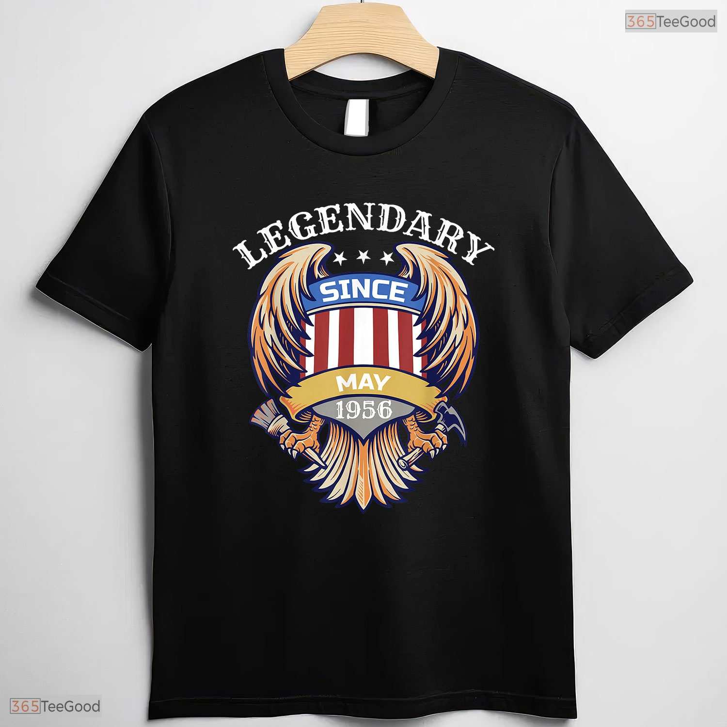 Patriotic Legendary Since May 1956 T-Shirt- Awesome May Birthday Shirt Gift