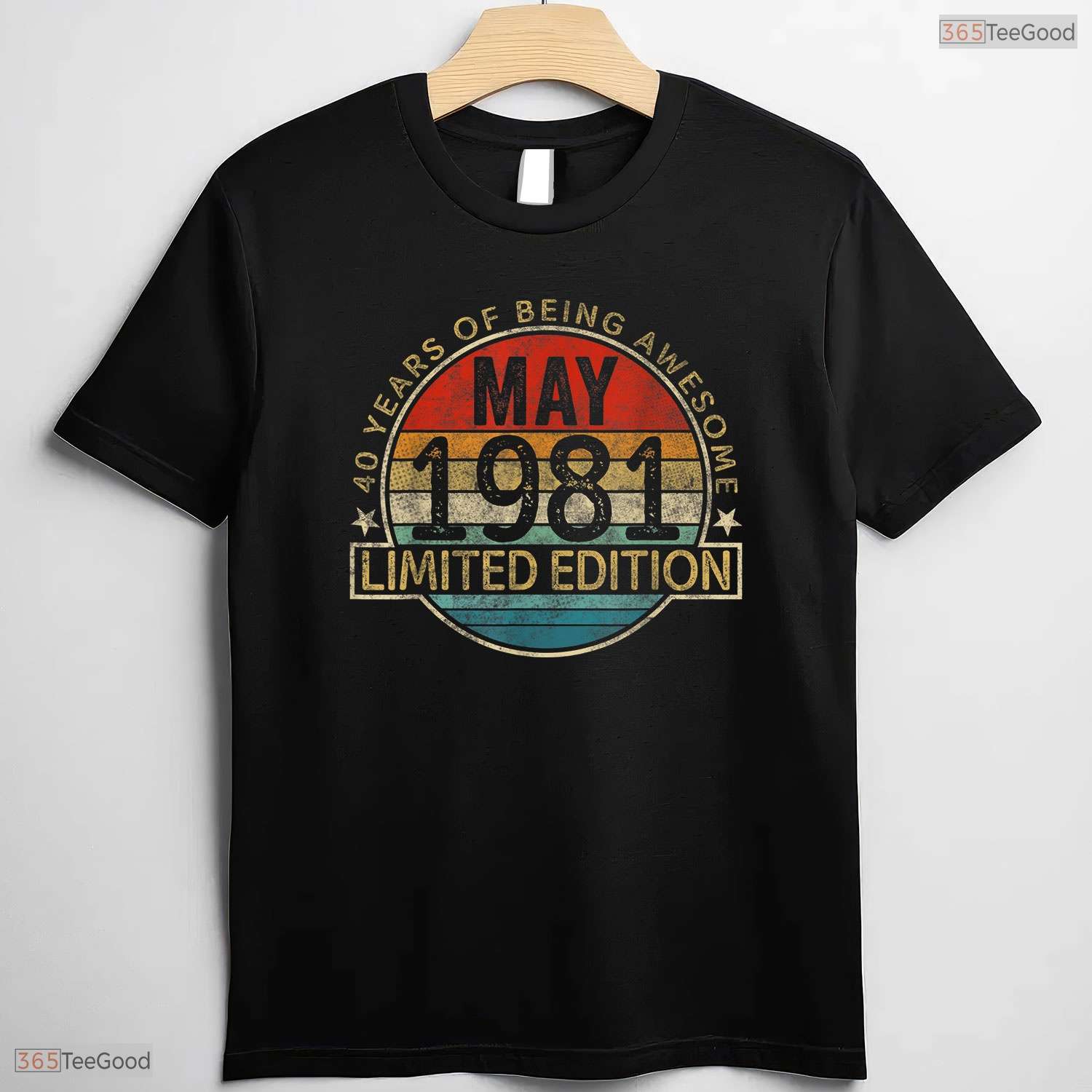 Vintage May 1981 Limited Edition T-Shirt- Awesome 45th May Birthday Shirt
