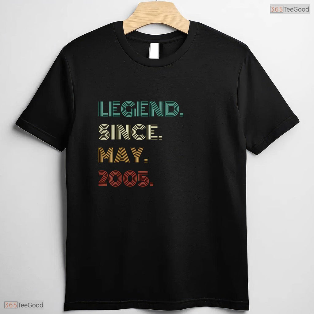 Legend Since May 2005 21st Birthday T-Shirt- Awesome May Birthday Shirt Men