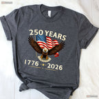250th Anniversary USA Patriotic Eagle Valentine T-Shirt- Bass Fishing Gifts