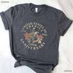 Vintage USA 250th Anniversary Patriotic Valentine T-Shirt Fly Fishing Gifts