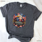 USA 250th Anniversary Independence Patriotic Valentine T-Shirt Bass Fishing