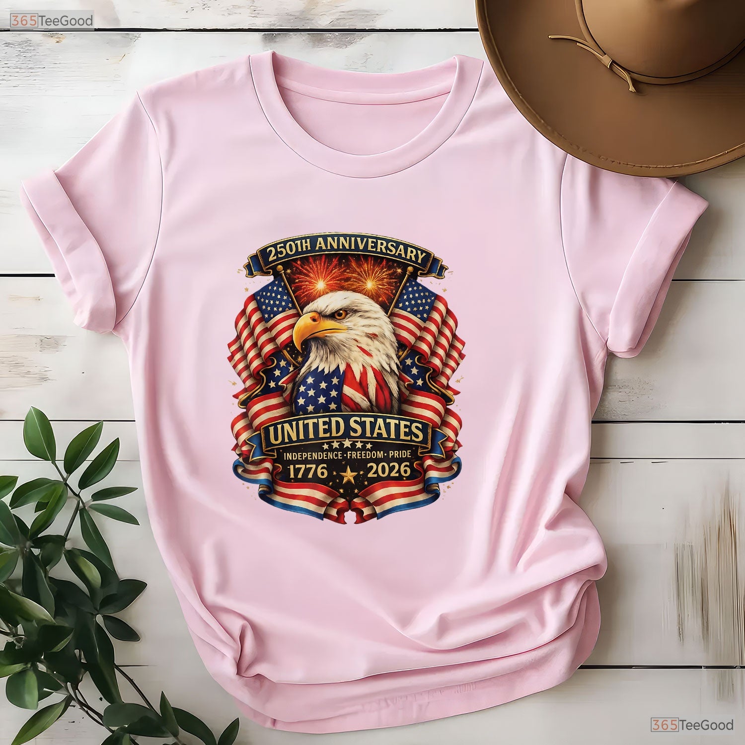 USA Independence 250th Patriotic Eagle Valentine T-Shirt For Bass Fishing