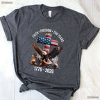 Faith Freedom 250 Years Christian Cross Valentine T-Shirt Fly Fishing Gear