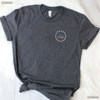250 USA Flag Stars Pocket 250th Anniversary Valentine T-Shirt Walleye Fishing