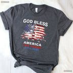God Bless America 250 Years Christian Cross Valentine T-Shirt Carp Fishing