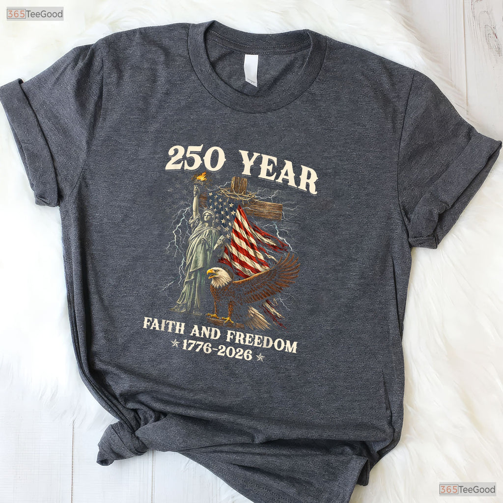 250th Anniversary USA Patriotic 4th July Valentine T-Shirt Catfish Fishing