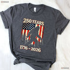 250th Anniversary Big Foot USA Independence Valentine T-Shirt Lake Fishing