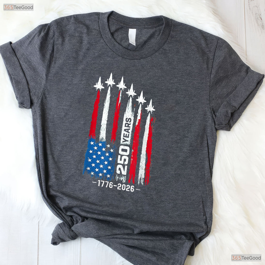 250 Years American 250th Anniversary USA Valentine T-Shirt Fly Tying Gifts
