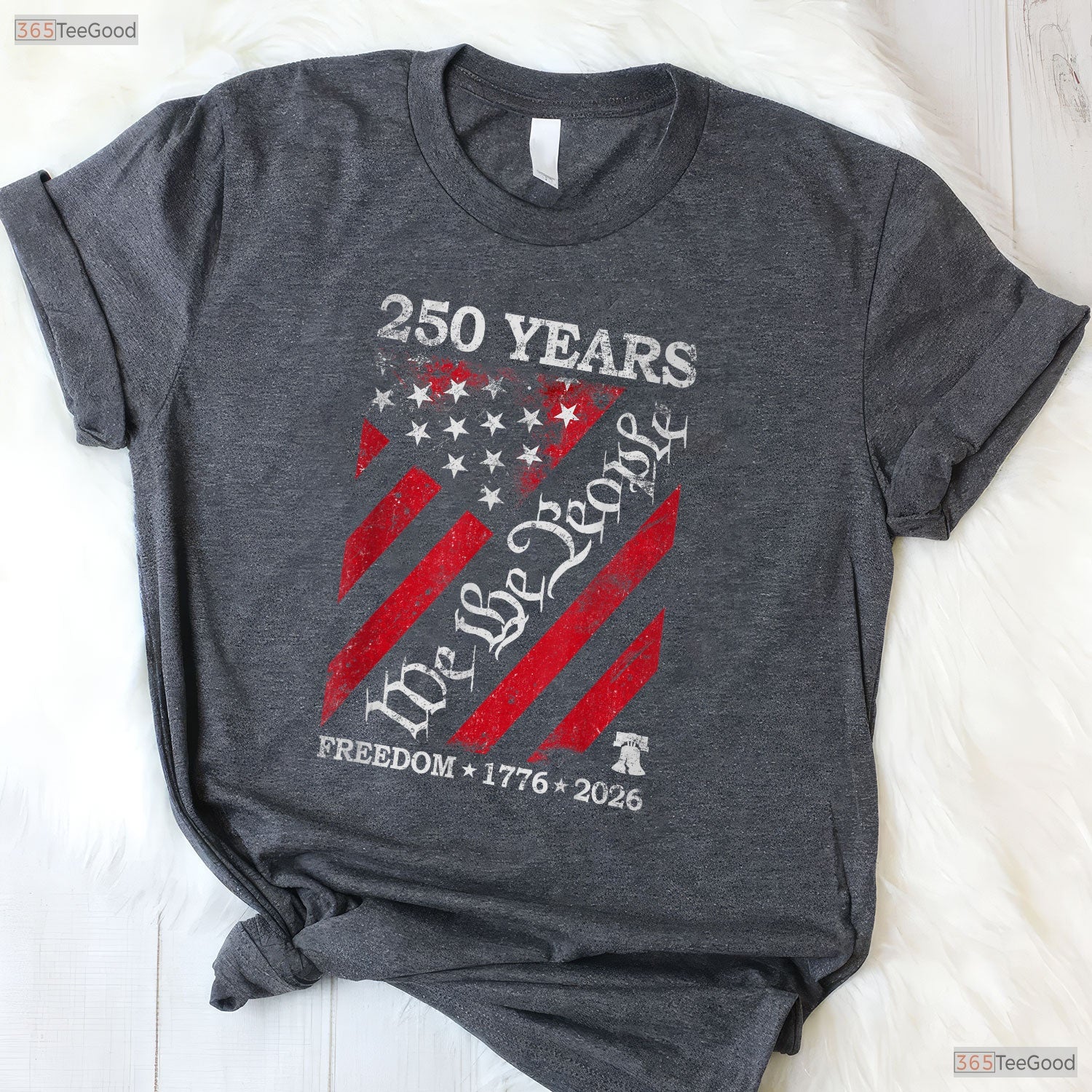 250th Anniversary USA Vintage Valentine T-Shirt- Fly Fishing Gear For Men