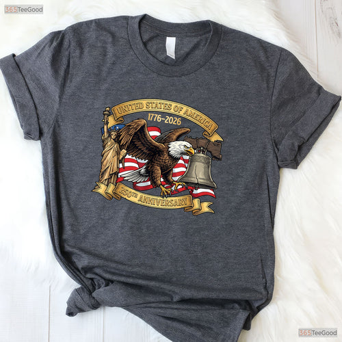 250th American Flag Patriotic Valentine T-Shirt- Saltwater Fishing Clothing