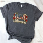 USA 250 Years Freedom Rose Vintage Valentine T-Shirt Crappie Fishing Shirts