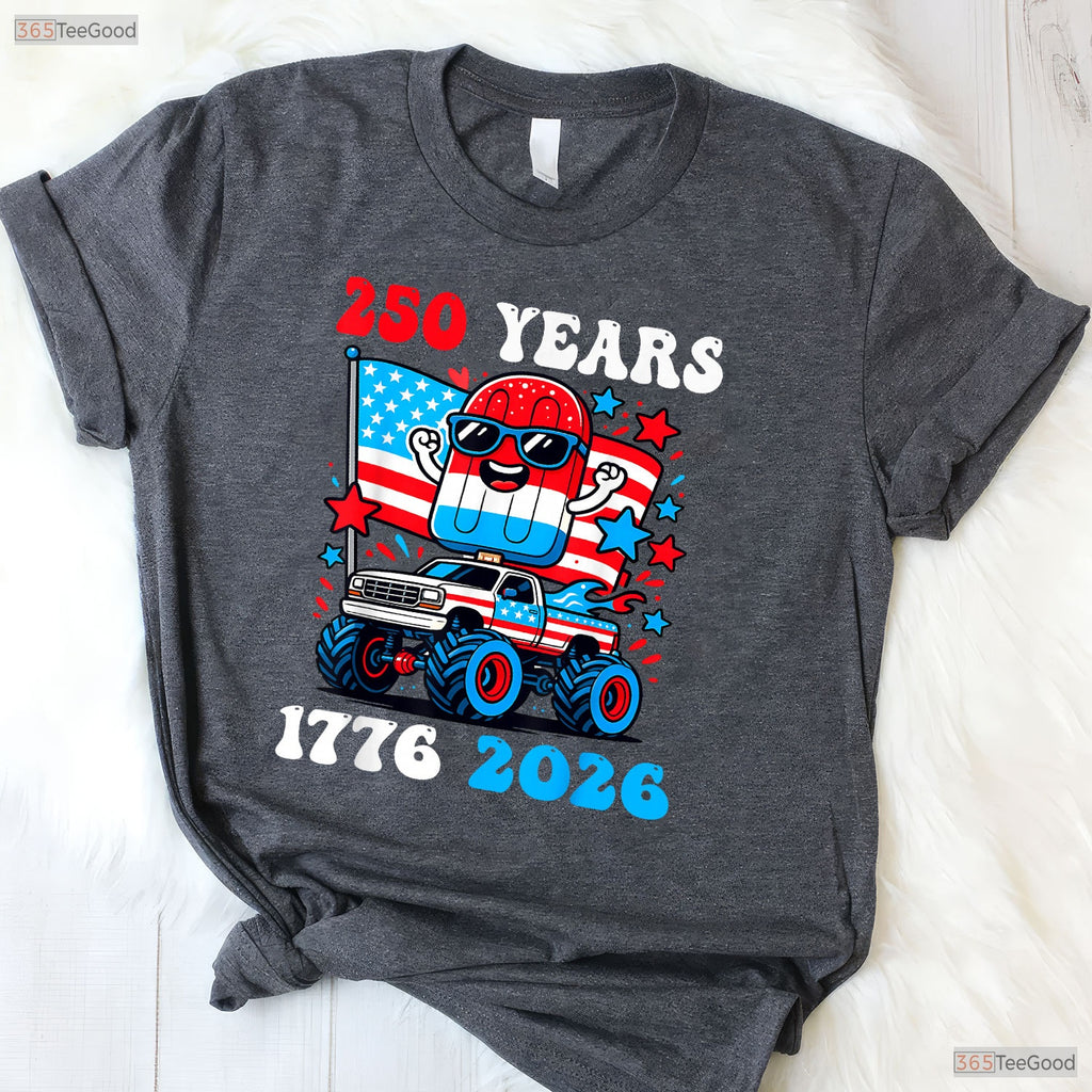 Kids 250th Anniversary USA 4th of July Valentine T-Shirt Inshore Fishing Clothing