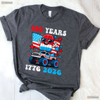 Kids 250th Anniversary USA 4th of July Valentine T-Shirt Inshore Fishing Clothing