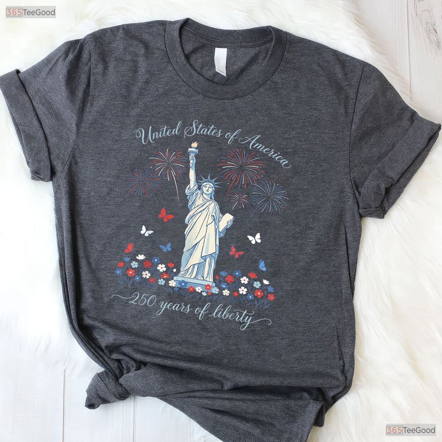 United States 250th Anniversary Valentine T-Shirt Fly Tying Accessories Men