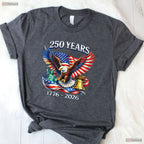 250 Years America Independence Freedom Valentine T-Shirt River Fishing Wear