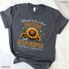 Blessed To Be Called Mom And Grandma Shirt I Rock Them Both Floral T-Shirt