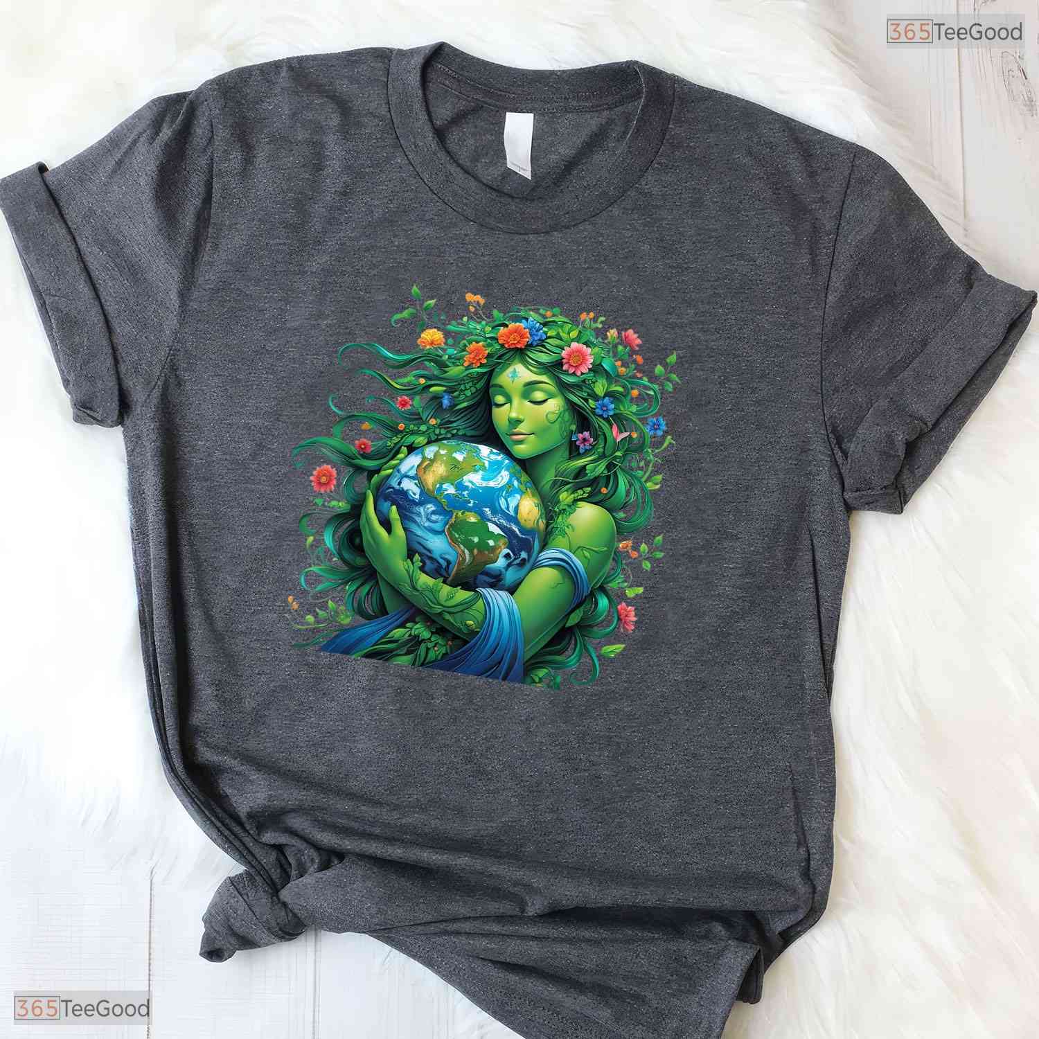 Green Mother Nature Earth Day Shirt Earth Mother Planet Nature T-Shirt Gift