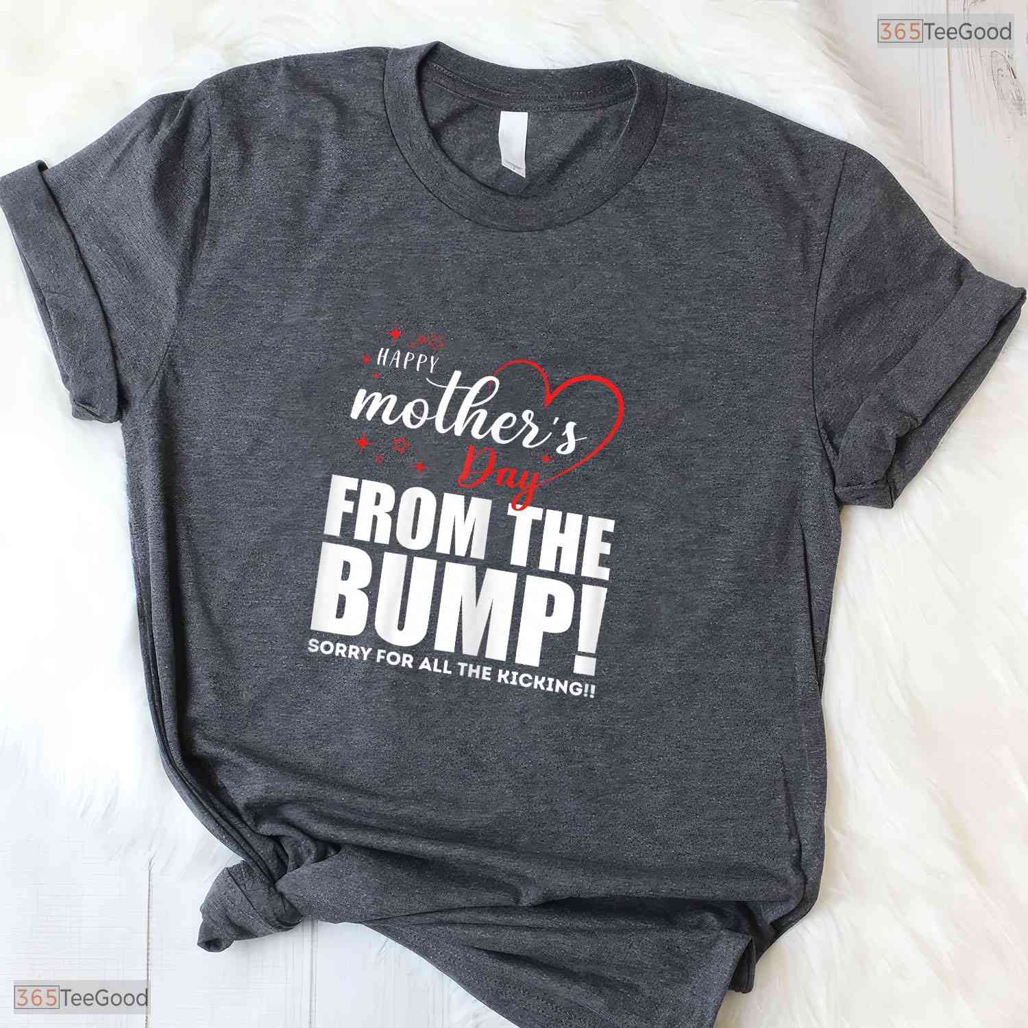 Happy Mothers Day From The Bump Shirt Funny Expecting Mom Pregnancy T-Shirt
