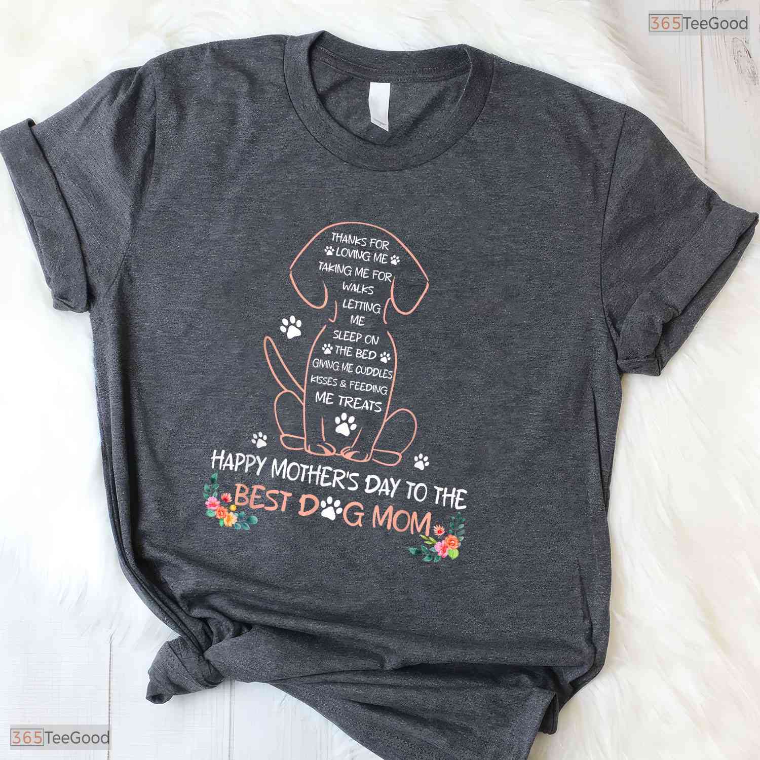 Best Dog Mom Shirt Happy Mothers Day To The Best Dog Lover Womens T-Shirt