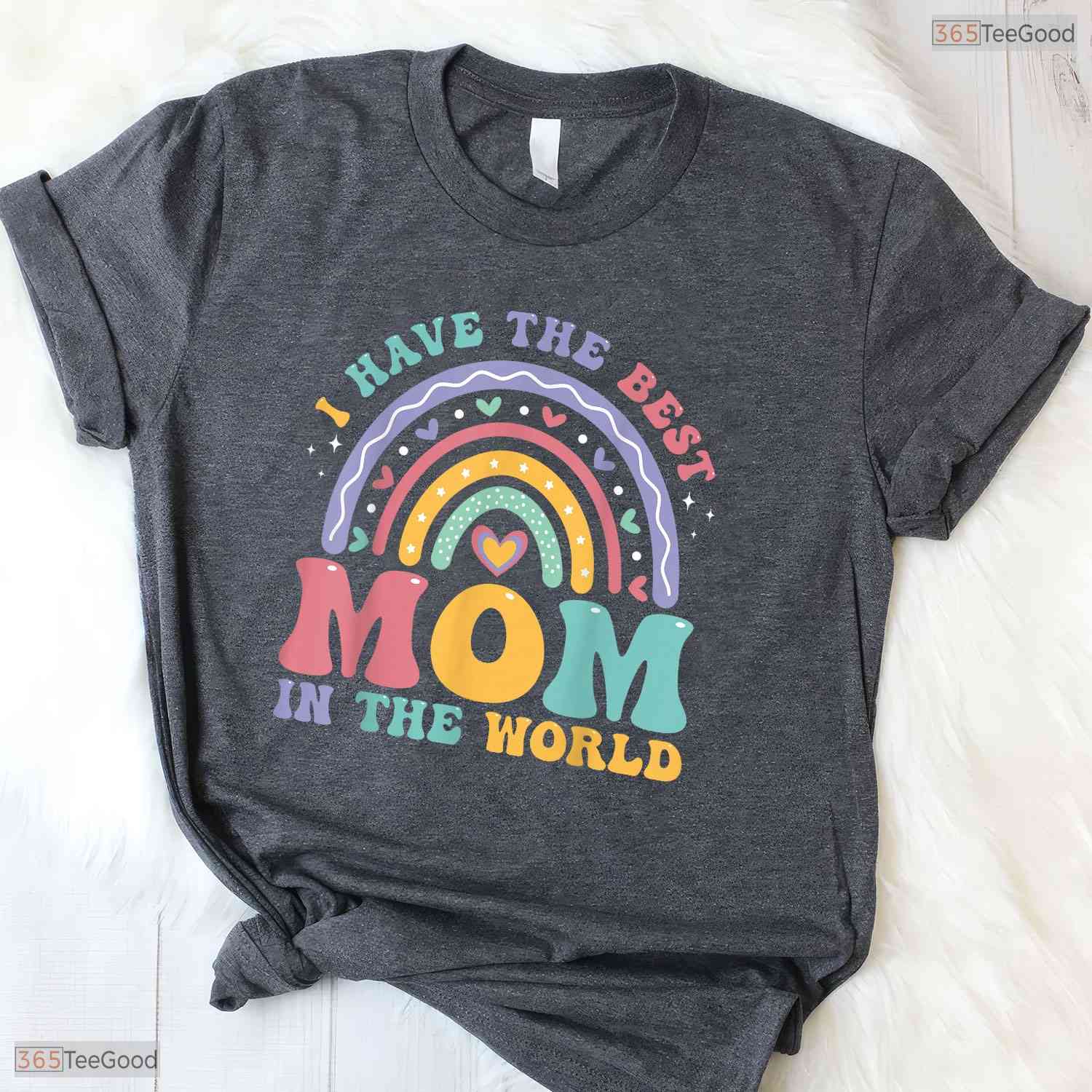 Best Mom In The World Cute Girls Mothers Day T-Shirt For Toddler Gift Present