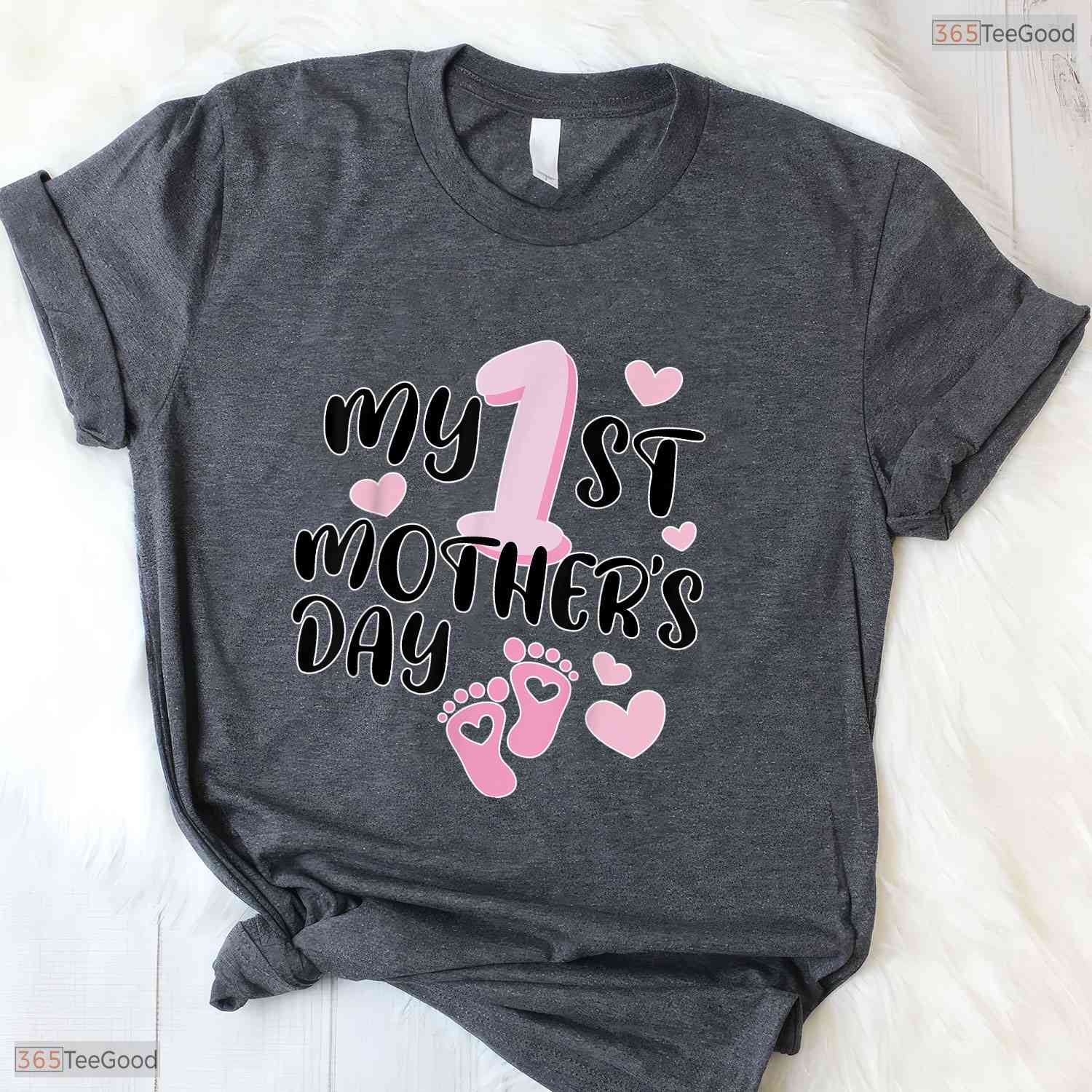 My First Mothers Day Funny Graphic Best Gift Idea For 1st Mom Womens T-Shirt