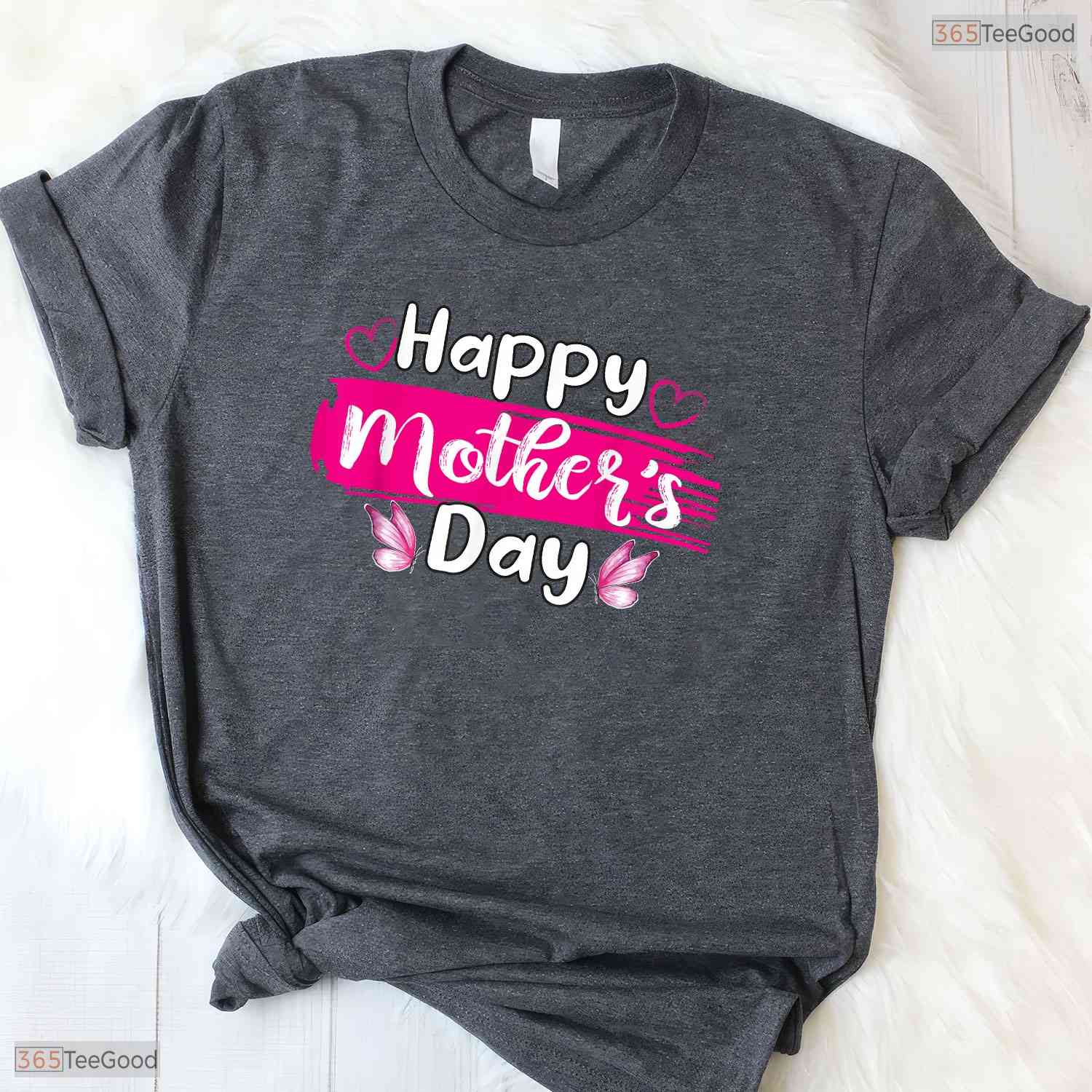 Happy Mothers Day Mommy Shirt Cute Butterfly Mothers Day T-Shirt Gift Idea