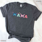 Tropical Alien Mama Shirt Blue Character Family Vacation Mothers Day T-Shirt