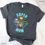 Kawaii Superhero Mom Shirt Comic Style Superhero Mom Mothers Day T-Shirt Idea